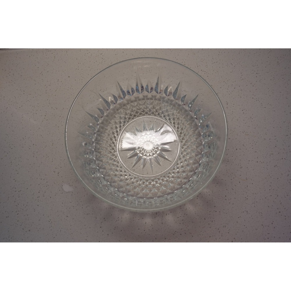 Crystal Starburst Glass Bowl Cut Clear Serving ‎ Bowl Centerpiece Decor